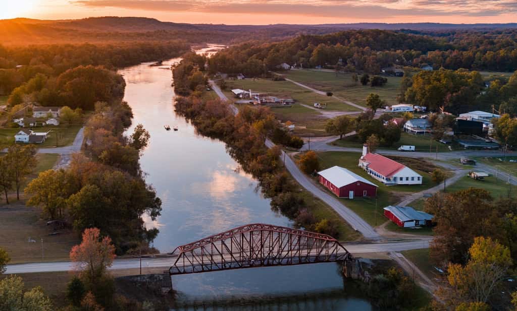 Expansive image of a bridge in Springville to show the peace of finding addiction treatment near Springdale Arkansas